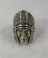 INDIAN CHIEF STATEMENT RING