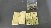 Gold coloured hinges 4 inch