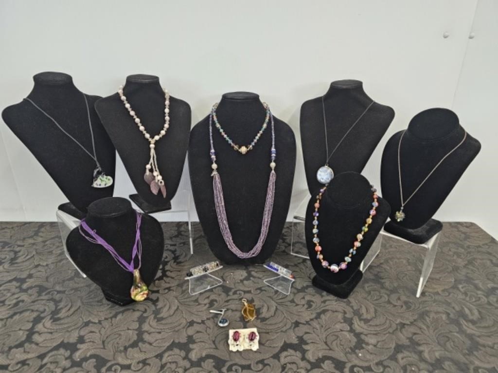 OVER 10 GLASS & BEADED JEWELERY