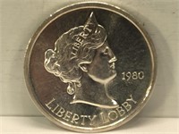 1 Ounce .999 Fine Silver Round - Liberty Lobby