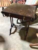 Front Drawer Drop Leaf Parlor Side Table