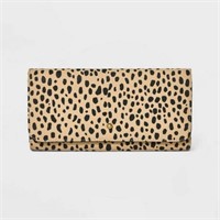 Womens Leopard Print Trifold Wallet