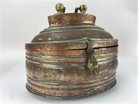 Vintage Copper Oval Soap Box w/Handle