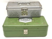 Vintage Old Pal Metal Tackle Box and Small Metal