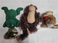 Four Animal Plushes