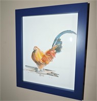 Signed and Framed Chicken Print