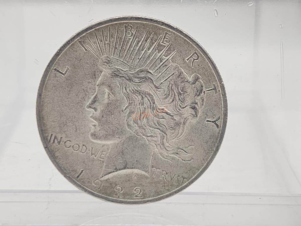 1922 US Peace Dollar 90% Silver Philidelphia Mint