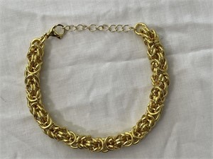 Yellow Gold Plated Byzantine Bracelet