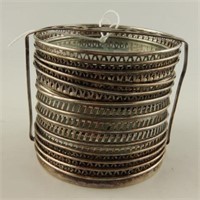 Approximately (14) sterling rimmed coasters