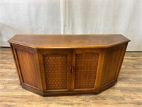 Vintage MCM Style 4 Door Sideboard Woven Door