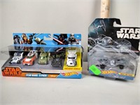 Star Wars hot wheels including car ships and five