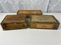 Antique vintage cigar boxes