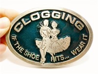 Vtg Clogging "If The Shoe Fits..." Belt Buckle