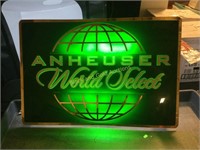 Anheuser World Select Light Up Sign
