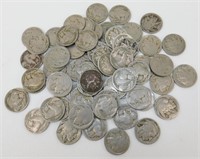 Lot of 63 Buffalo Nickels - 18 are Teens with