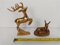 Vintage Brass Deer Figures