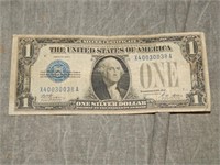 1928 $1 Funny Back Silver Certificate ERROR BILL