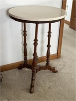 Round antique Victorian lamp table
