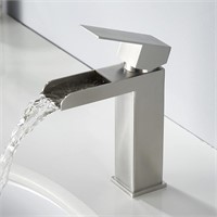NEW / Brushed Nickel Bathroom Faucet with Drain