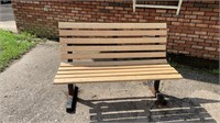 Commercial Type Outdoor Bench With Heavy Metal