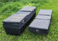 Two plastic pickup truck tool boxes