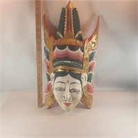 Asian wooden carved mask