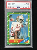 1986 TOPPS GRADED JERRY RICE ROOKIE CARD