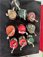 *LOT OF 10 VINTAGE BAIT CASTING REELS