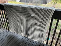 Gray knitted blanket