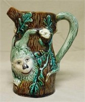Orchies French Majolica Monkey Pitcher.