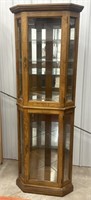(F) Wood Curio Cabinet with Glass