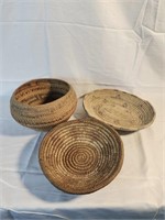 Native American hand woven baskets
