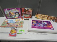 Assorted board games and a Wii game