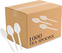 Plasticpro Disposable White Teaspoons