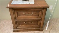 (2) Drawer Night Stand w/ Contents