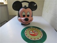 Aladdin Mickey Mouse Head Lunch Box, Red raven