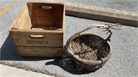 Romney Apple Crate and old basket