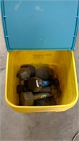 Tub of Hand Exercise Weights