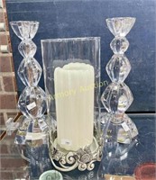 CRYSTAL CANDLE HOLDERS