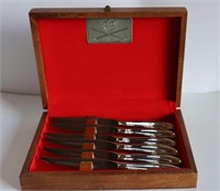 Vintage Steak Knives - Set of 6 Original Wood Box