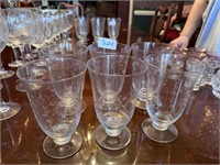 WHEEL CUT CRYSTAL TUMBLERS