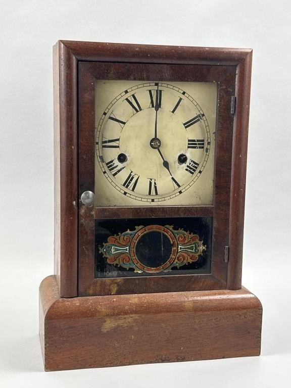 Early Reverse Painted Seth Thomas Clock.