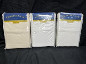 3 NEW Charter Club Home Standard Queen Pillow Case