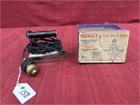 Midget Toy Flat Iron, in box, Operates on