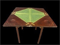 MAHOGANY CHIPPENDALE 19TH CENT. NAPKIN GAME TABLE