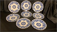 lot of 8 "Alfred Meakin" Flow Blue Plates