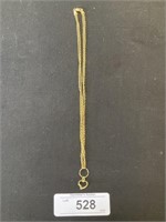 Very Nice 14KT Gold Italian Chain Heart Necklace.