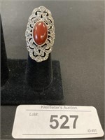 925 Marked Sterling Silver Gemstone Ring.