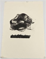 VINTAGE ETCHING ABSTRACT CLOUD