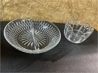 2 crystal bowls